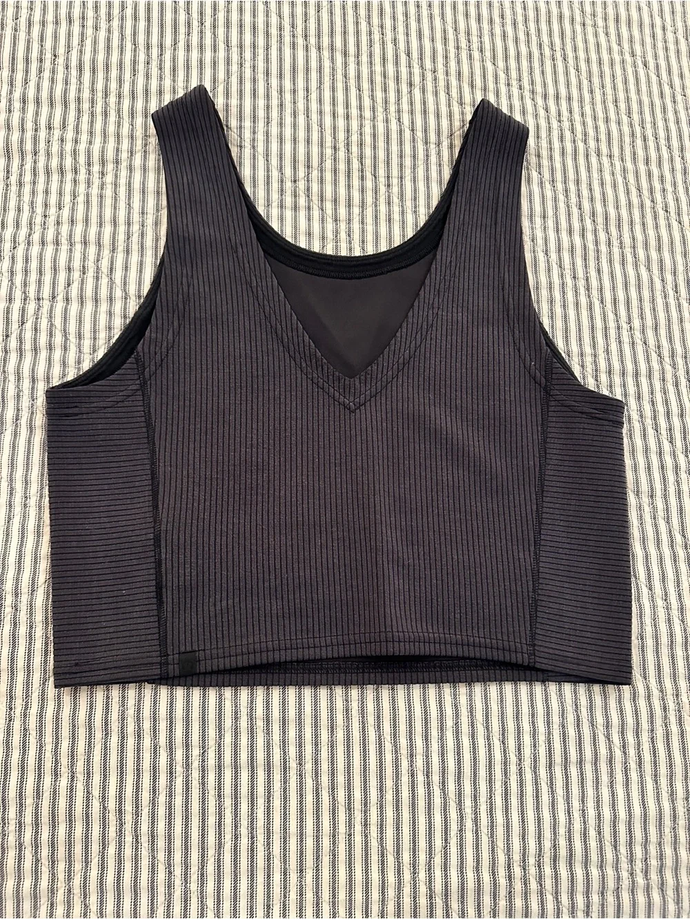 Lululemon Ribbed Softsreme Crop Tank Top - Black